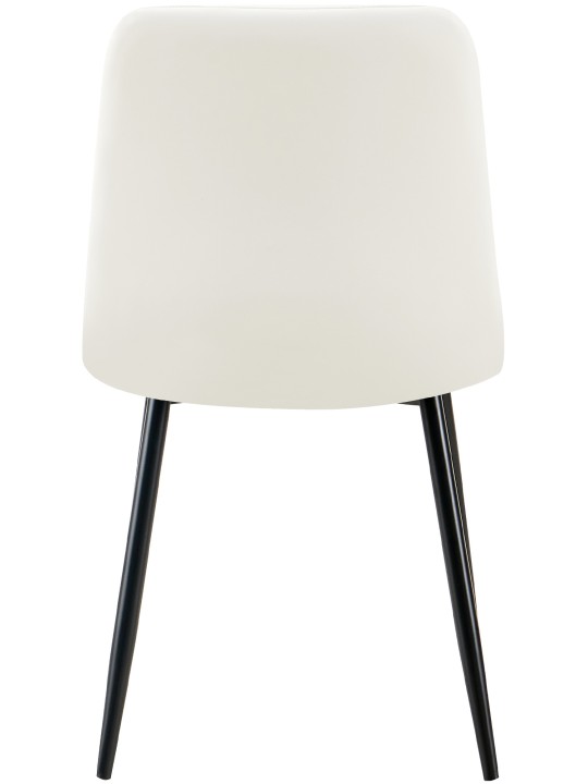 Sada 4 jedálenských stoličiek Antibes z umelej kože, biela