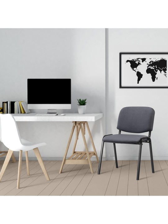 Kreslo pre návštevy Ken tkanina, sivá