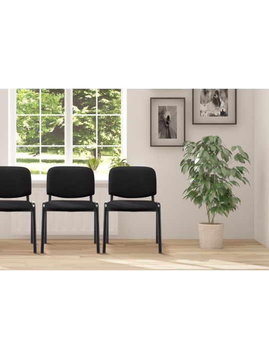 Kreslo pre návštevy Ken tkanina, čierna