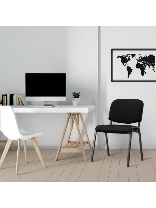 Kreslo pre návštevy Ken tkanina, čierna