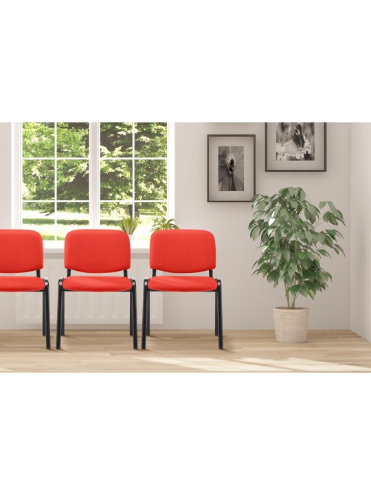 Kreslo pre návštevy Ken tkanina, červená