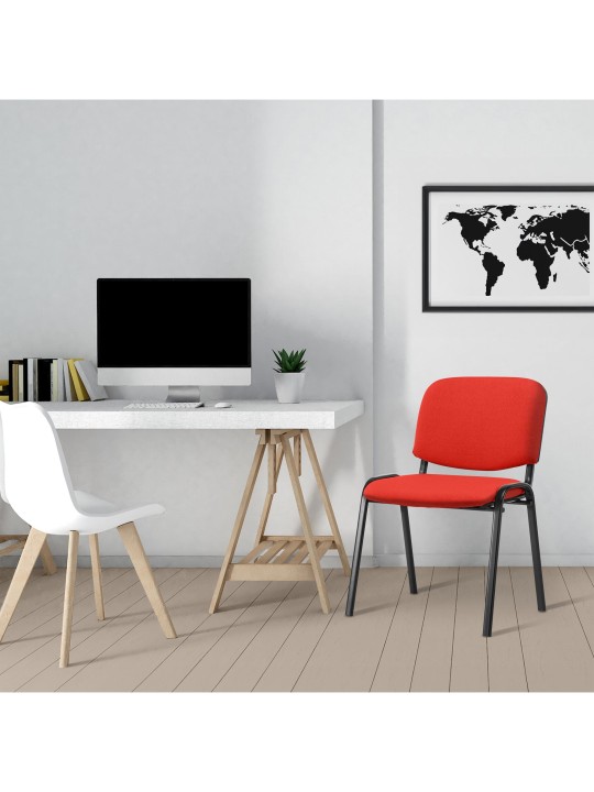 Kreslo pre návštevy Ken tkanina, červená