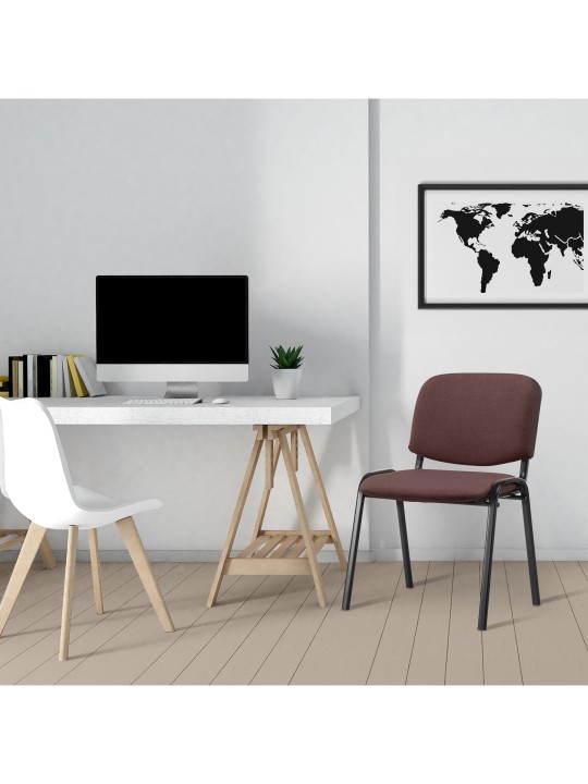 Kreslo pre návštevy Ken tkanina, hnedá