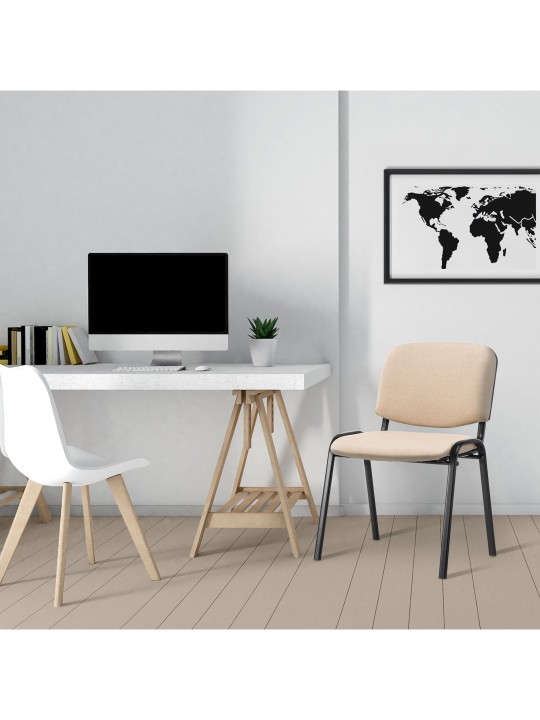 Kreslo pre návštevy Ken tkanina, krémová