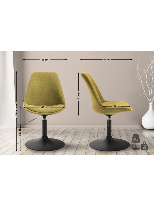 Stolička Maverick B látka, zelená