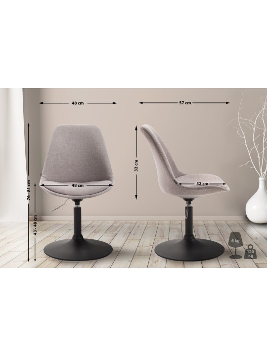 Stolička Maverick B látka, sivá Stolička Maverick B látka, sivá