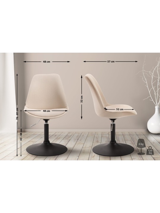 Stolička Maverick B látka, krémová Stolička Maverick B látka, krémová