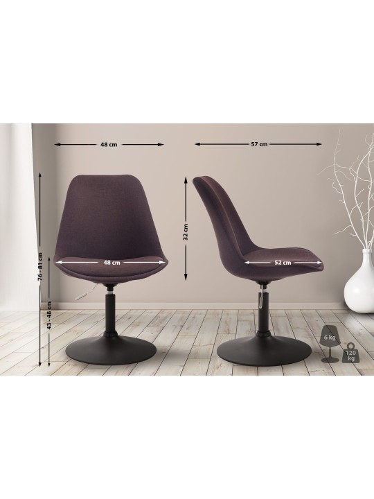 Stolička Maverick B látka, hnedá