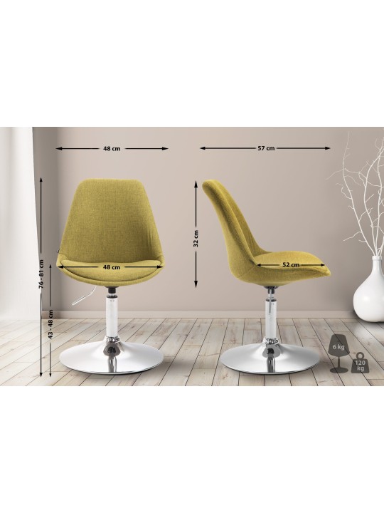 Stolička Maverick C látka, zelená