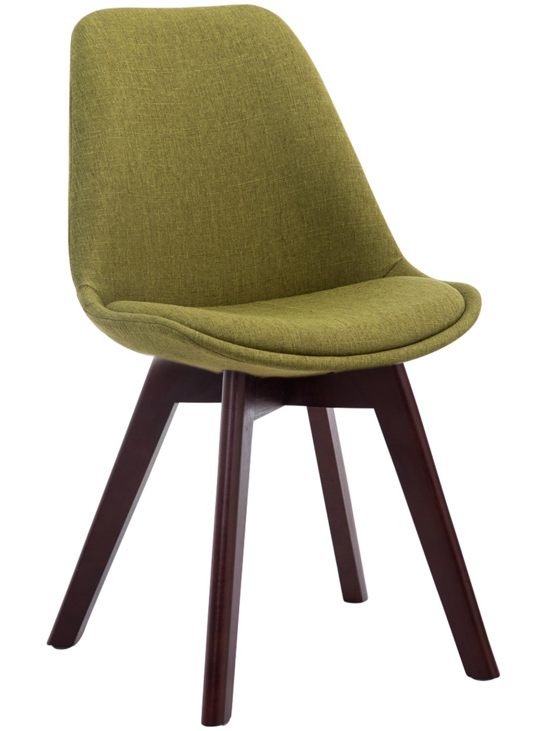 Stolička pre návštevy Borneo V2 orechová látka, zelená
