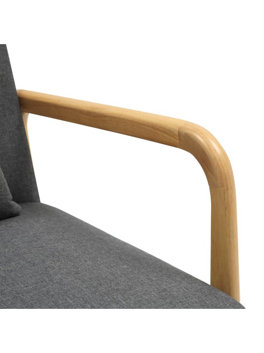 Tkanina na sklopenie kresla, tmavosivá