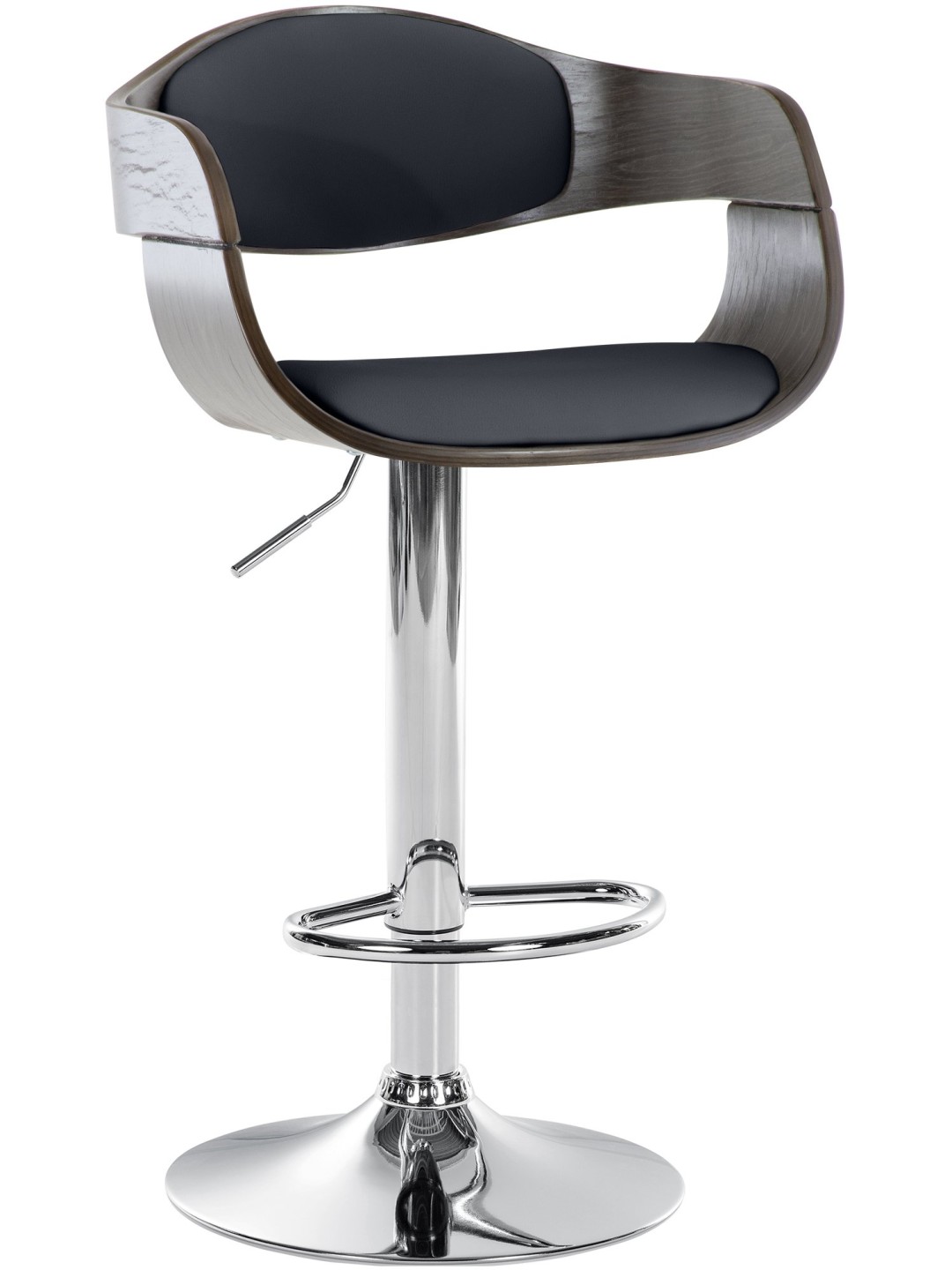 Barová stolička Kingston C, čierna/sivá