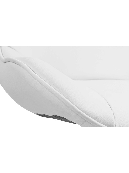 Barová stolička Vonore umelá koža chróm, biela