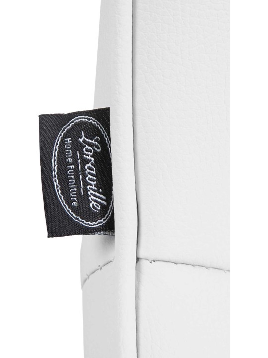 Barová stolička Vonore umelá koža chróm, biela