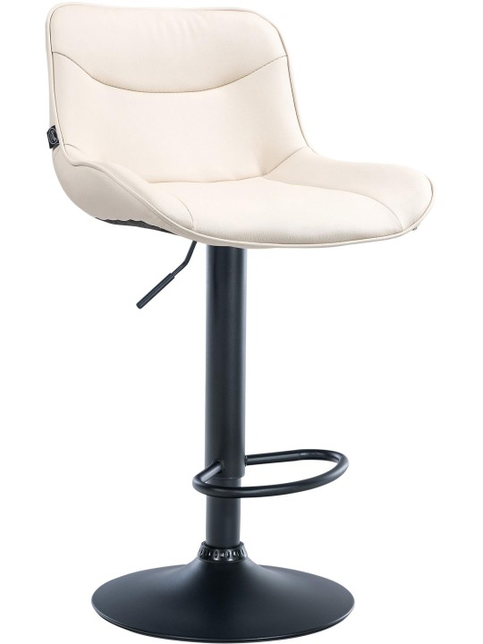 Barová stolička Vonore imitácia kože, krémová