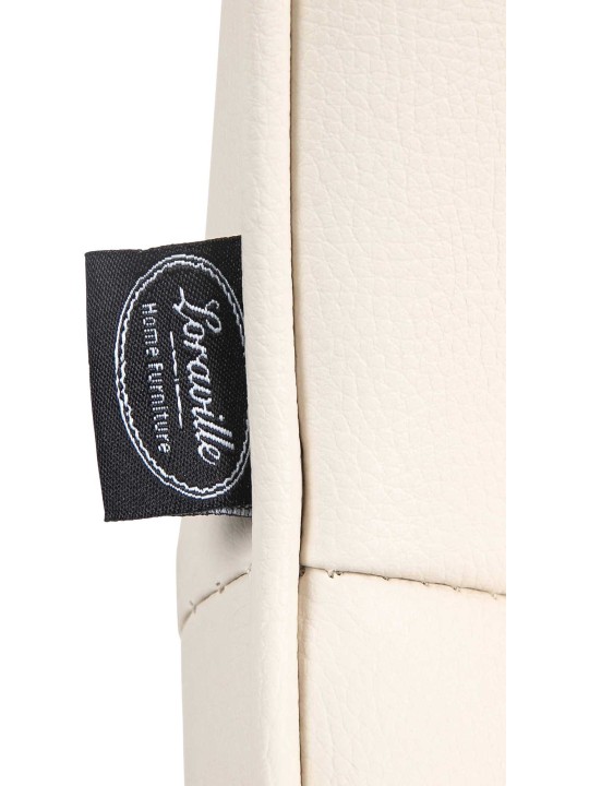 Barová stolička Vonore imitácia kože, krémová