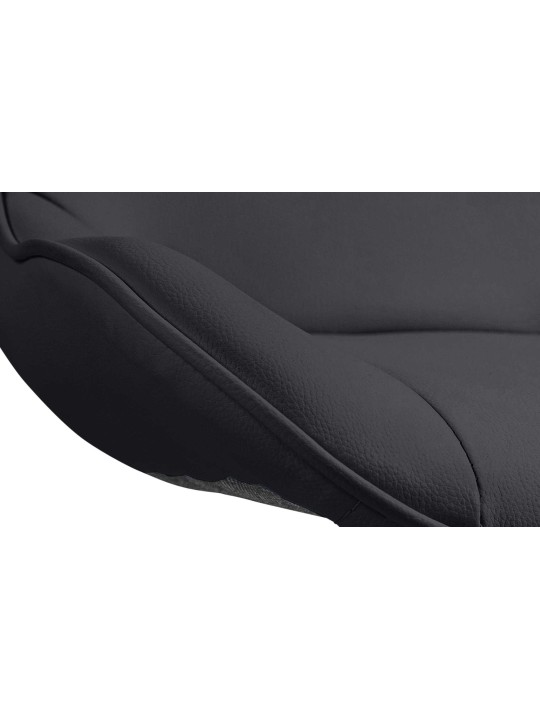 Barová stolička Vonore imitácia kože, čierna