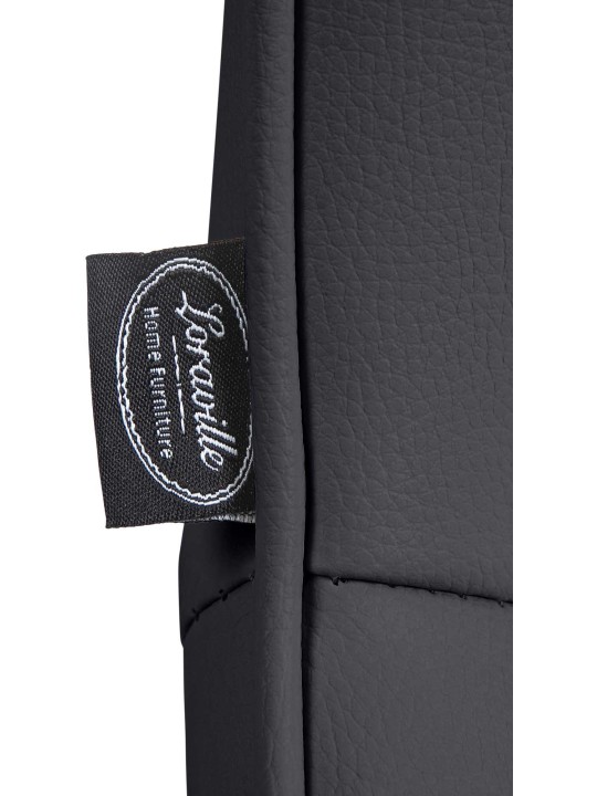 Barová stolička Vonore imitácia kože, čierna