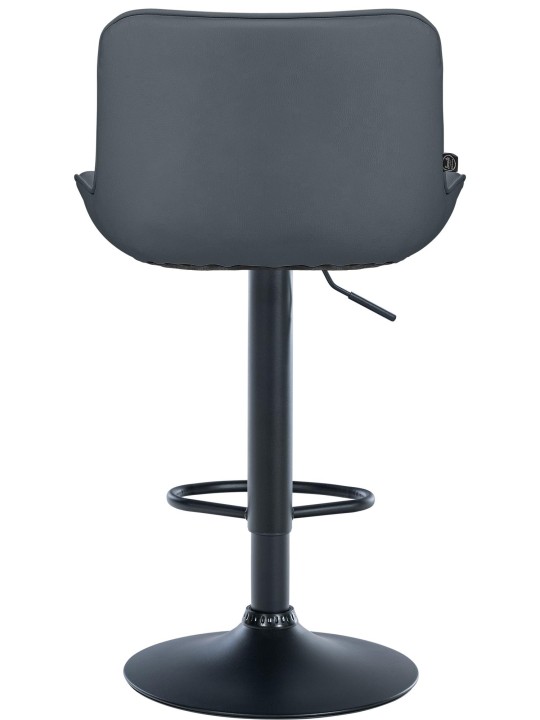 Barová stolička Vonore imitácia kože, sivá