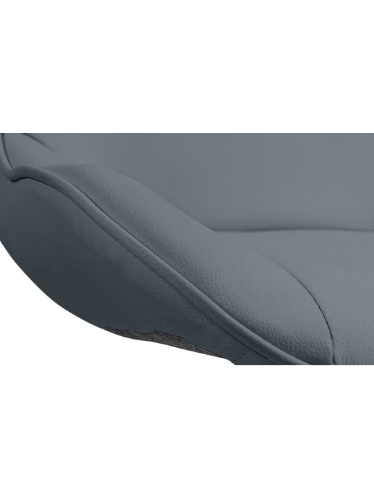 Barová stolička Vonore imitácia kože, sivá