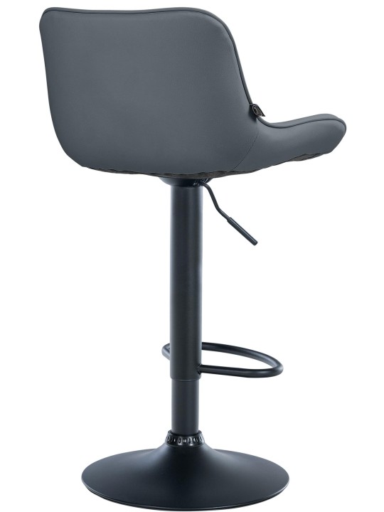 Barová stolička Vonore imitácia kože, sivá