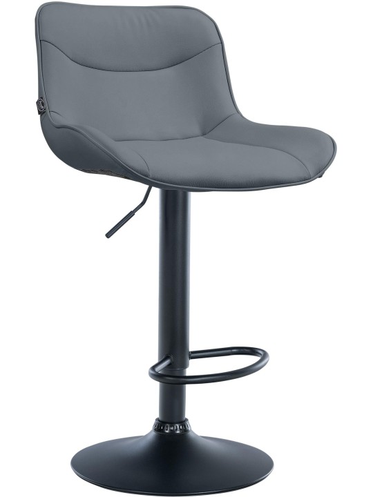 Barová stolička Vonore imitácia kože, sivá