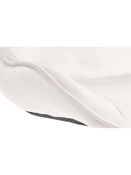 Barová stolička Vonore velvet chrome, krémová