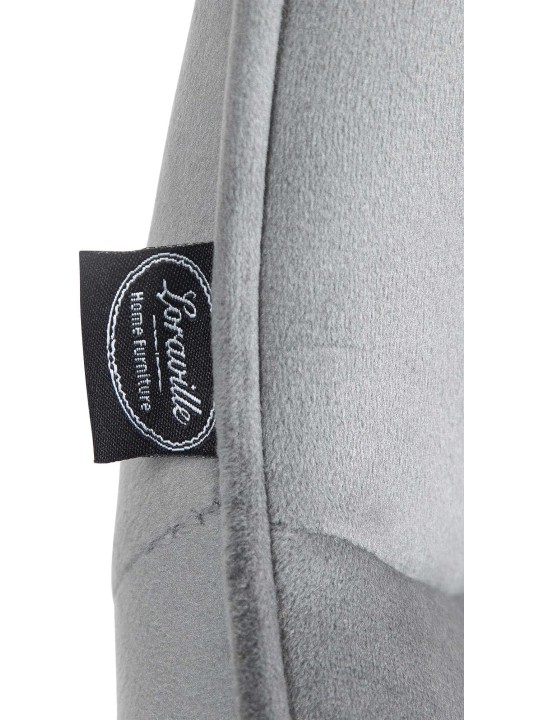 Barová stolička Vonore velvet chrome, sivá