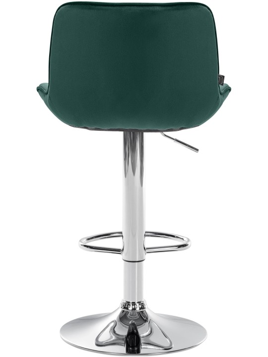 Barová stolička Vonore velvet chrome, zelená