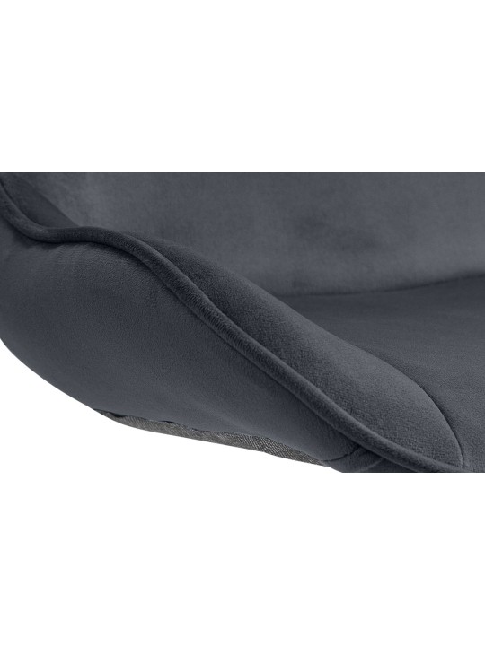 Barová stolička Vonore velvet, čierna