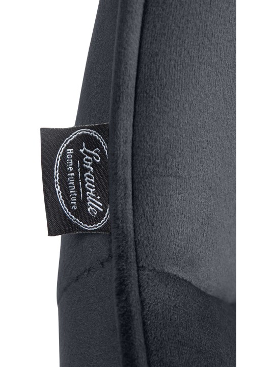 Barová stolička Vonore velvet, čierna