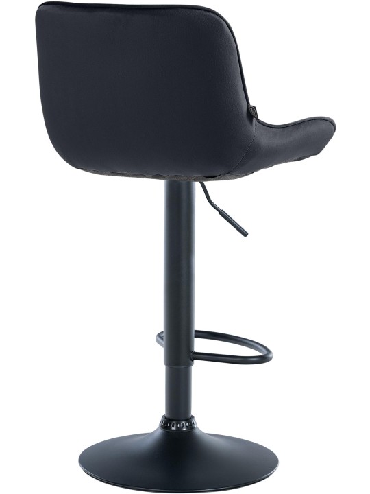 Barová stolička Vonore velvet, čierna
