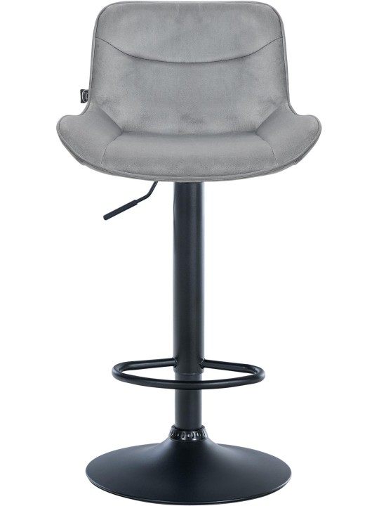 Barová stolička Vonore velvet, sivá