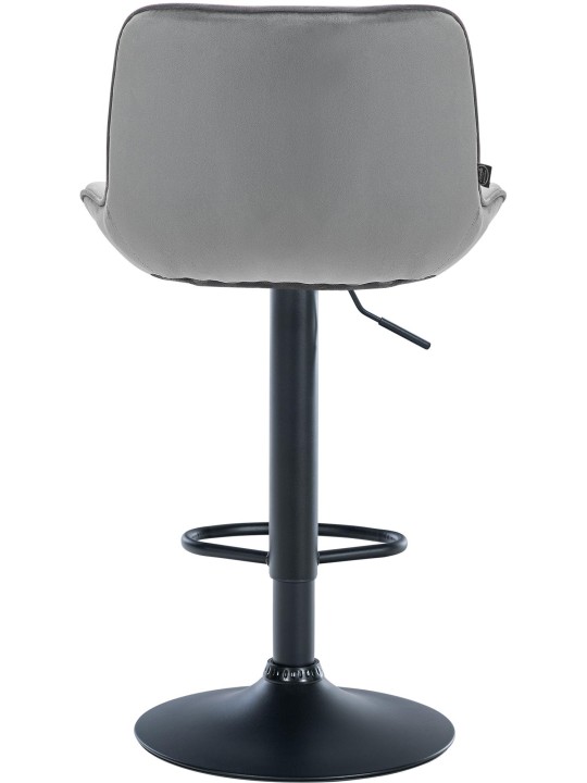 Barová stolička Vonore velvet, sivá