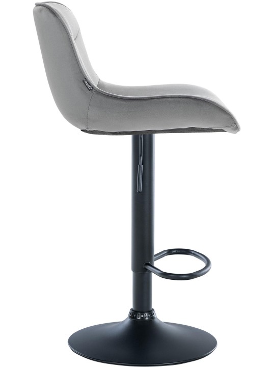Barová stolička Vonore velvet, sivá