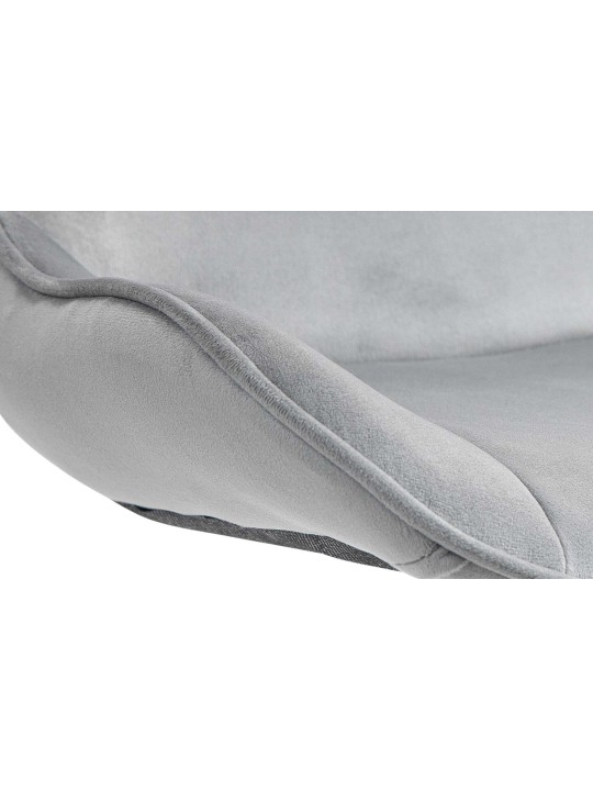 Barová stolička Vonore velvet, sivá