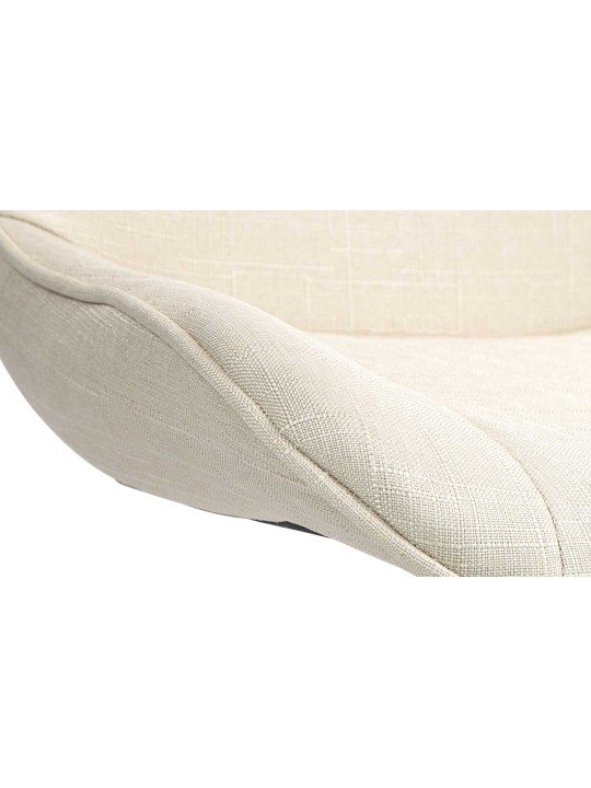 Barová stolička Vonore látka chróm, krémová