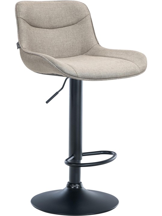 Barová stolička Vonore látka, šedohnedá