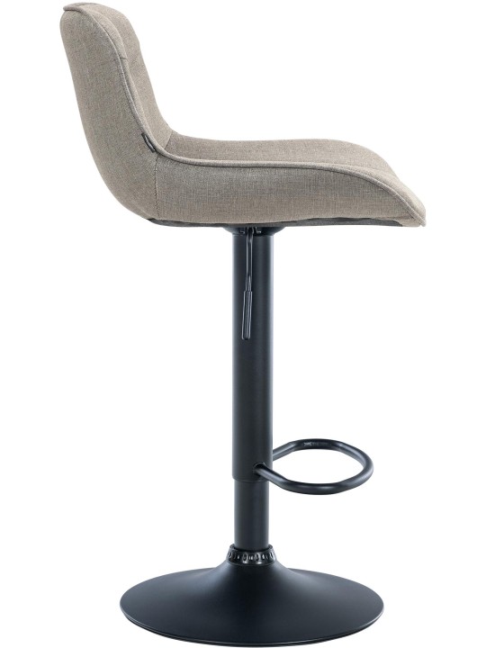 Barová stolička Vonore látka, šedohnedá