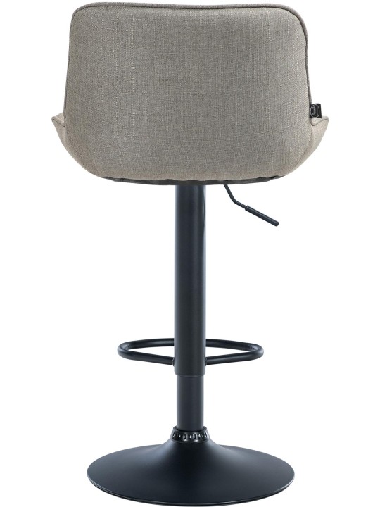 Barová stolička Vonore látka, šedohnedá