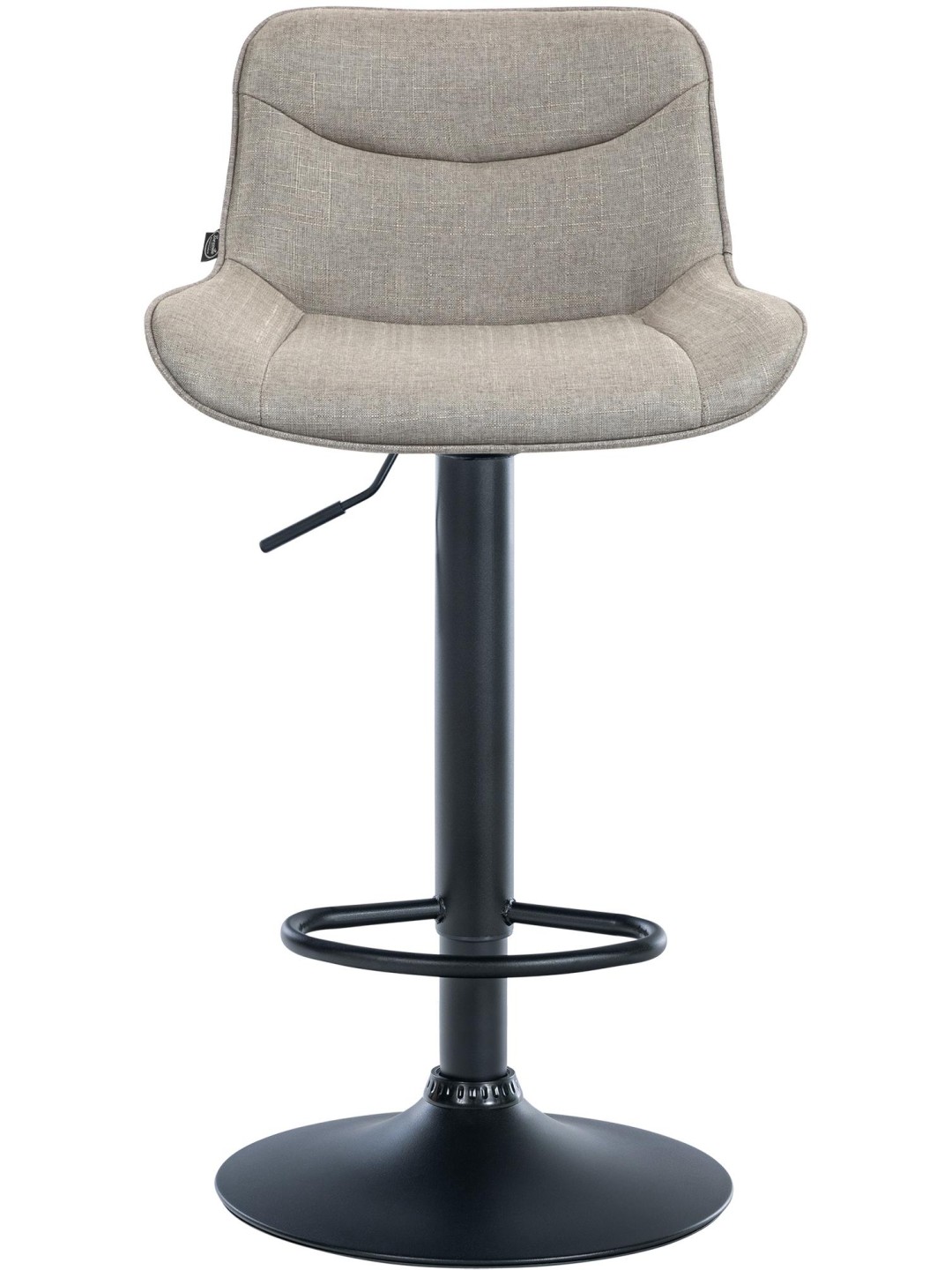 Barová stolička Vonore látka, šedohnedá