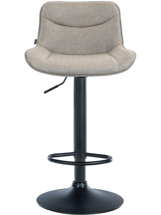 Barová stolička Vonore látka, šedohnedá