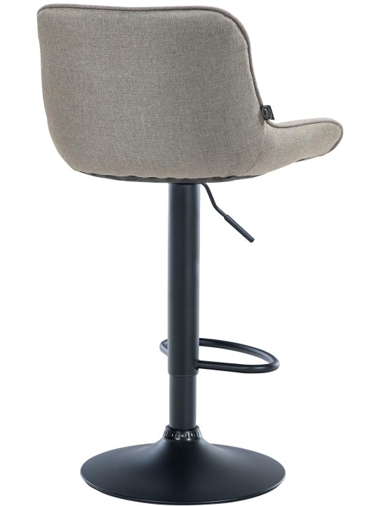 Barová stolička Vonore látka, šedohnedá