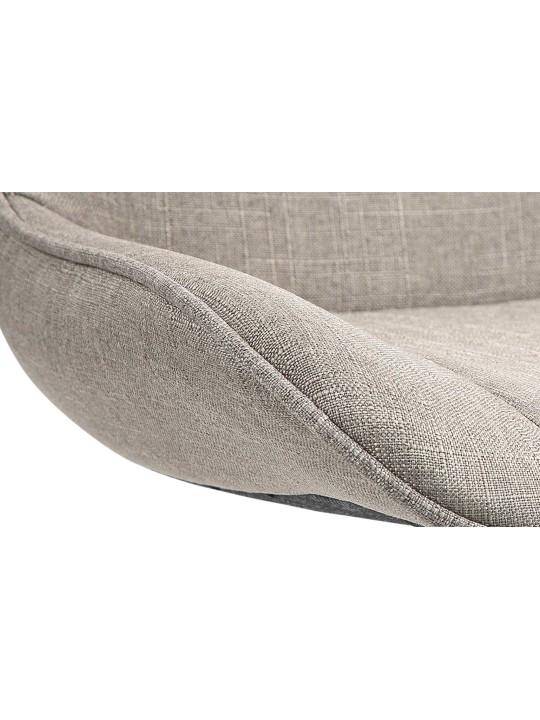 Barová stolička Vonore látka, šedohnedá