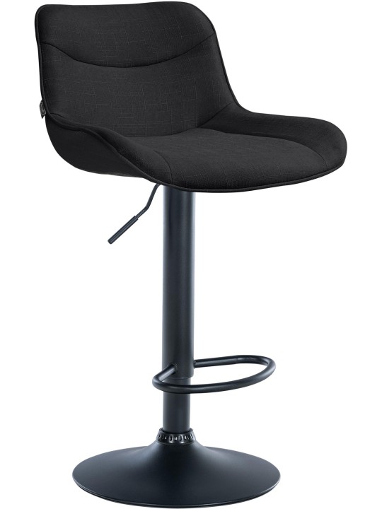 Barová stolička Vonore látka, čierna