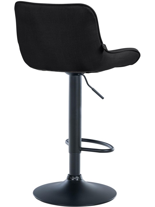 Barová stolička Vonore látka, čierna