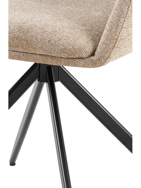 Jedálenská stolička Olema látka, šedohnedá