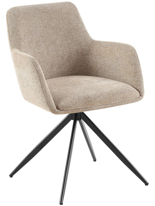 Jedálenská stolička Olema látka, šedohnedá