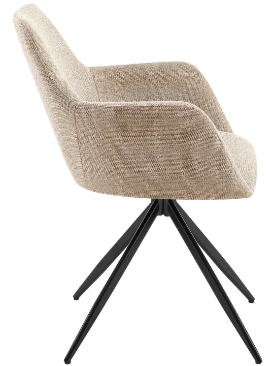 Jedálenská stolička Olema látka, šedohnedá