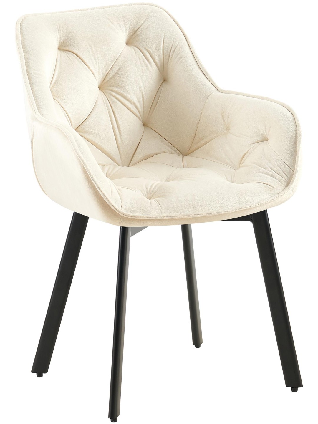 Jedálenská stolička Antigo velvet, krémová